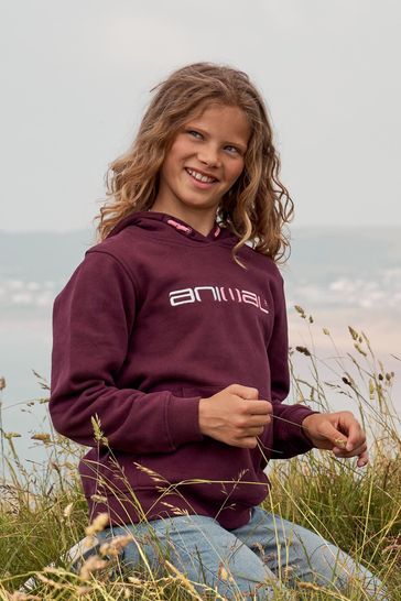 Buy Animal Burgundy Red Kids Ella Organic Hoodie from Next Bahrain