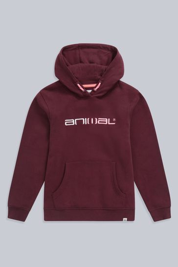 Buy Animal Burgundy Red Kids Ella Organic Hoodie from Next Bahrain