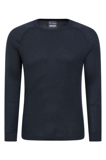 Mountain Warehouse Blue Mens Talus Round Neck Thermal Top