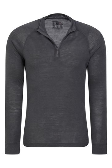 Buy Mountain Warehouse Grey Merino II Mens Zip Neck Thermal Top