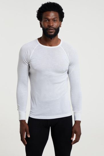 Buy Mountain Warehouse White Merino Mens Round Neck Thermal Top from Next Denmark