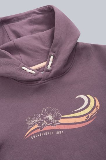 Buy Animal Purple Kids Ellen Organic Graphic Hoodie from Next Bahrain
