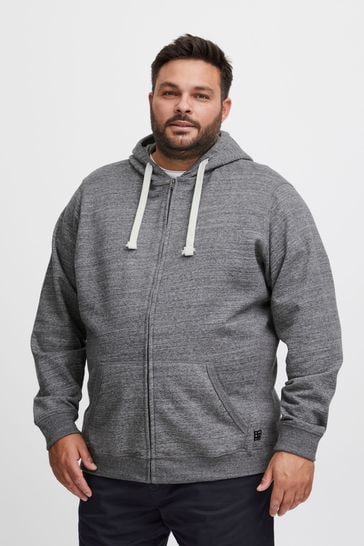 Blend Grey Alton Zip Through Hooded Sweatshirt