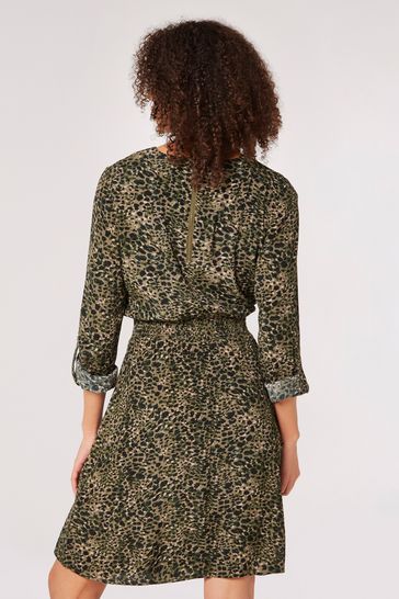 Next green sale animal print dress