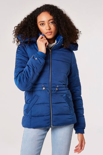 Faux fur lined puffer coat hotsell