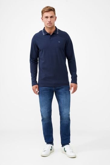 Buy French Connection Blue Nights Courtworth Long Sleeve Polo Shirt from  Next USA