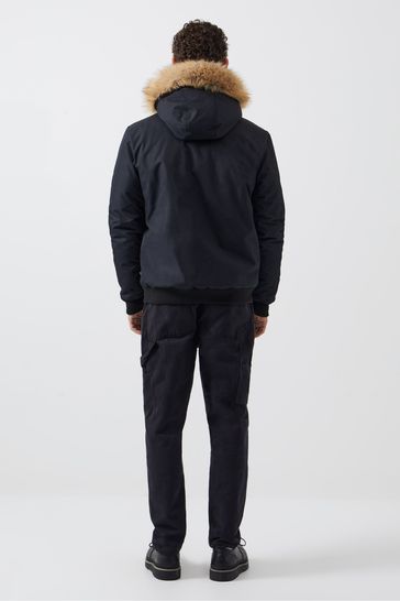 French connection parka with faux fur hood sales