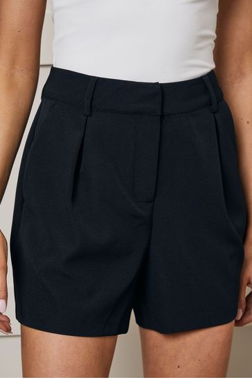 Black store fitted shorts