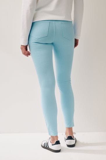 Light Blue Jersey Denim Leggings