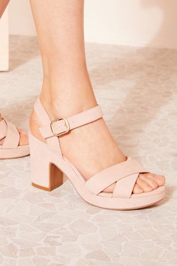 Lyla cross block heel sandals 2025