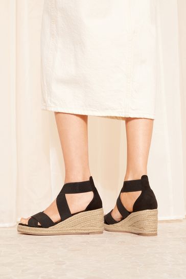 Elastic espadrille sandals sale