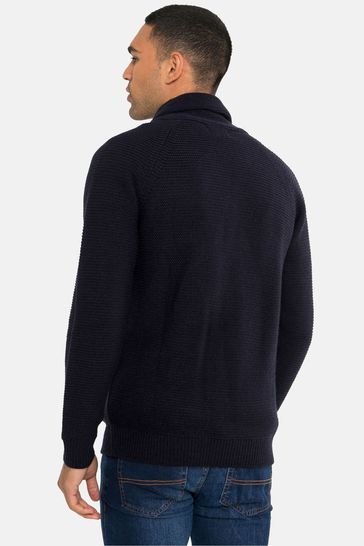 Mens navy online shawl collar cardigan