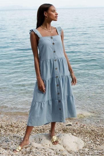 Baby blue sales linen dress