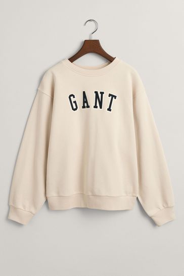 Gant logo crew sweatshirt store