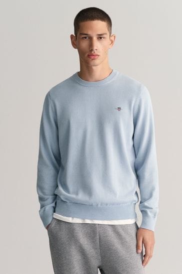 GANT Melange Classic Cotton Crew Neck Jumper