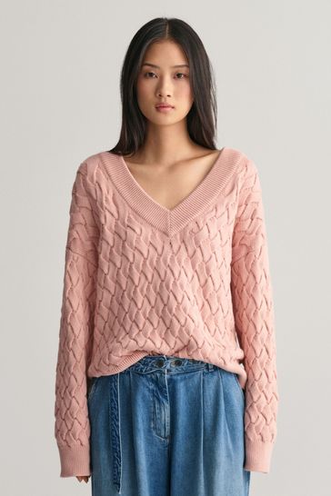 Gant cotton v new arrivals neck jumper