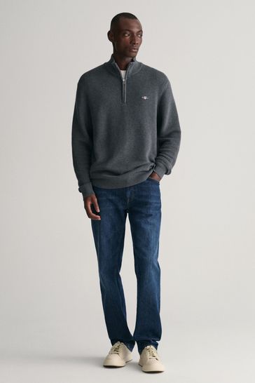Gant mens half zip jumper on sale