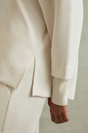 Buy Reiss Cream Bernie Relaxed Open Collar Jumper from Next Bahrain