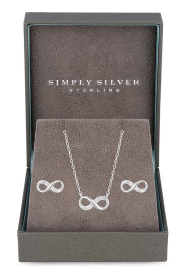 Simply Silver Silver Infinity Set