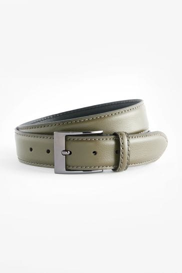 Green Signature Leather Belt