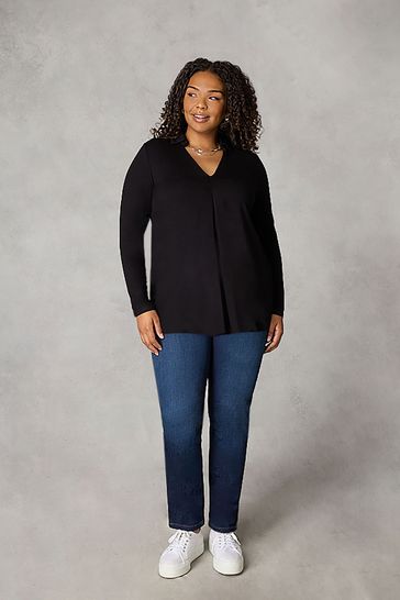 Live Unlimited Jersey Pleat Front Tunic