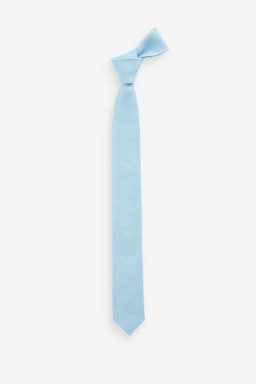 Light Blue Linen Tie (1-16yrs)