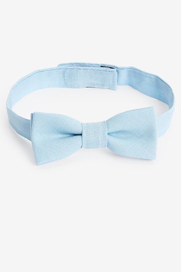Light Blue Linen Mix Bow Tie (1-16yrs)