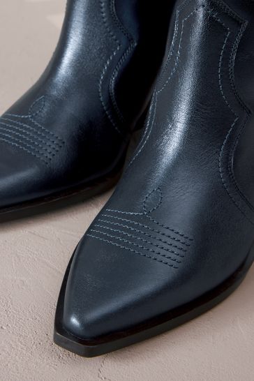 Navy cowboy hot sale boots