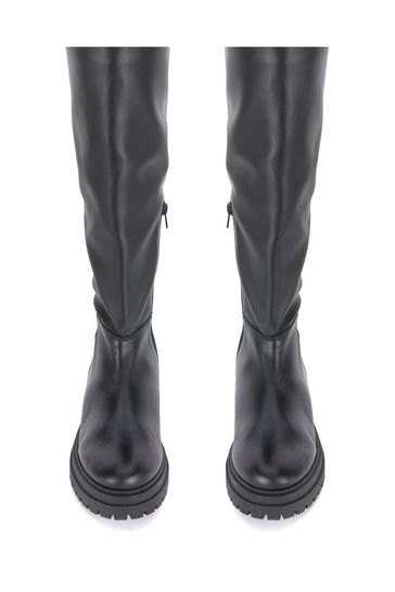 Mint Velvet Black Over The Knee Boots