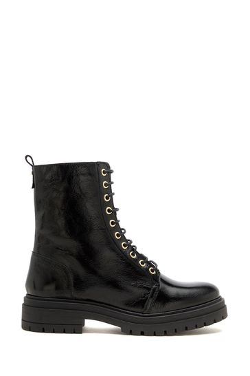 Black patent biker on sale boots