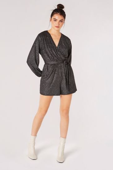 Black glitter playsuit online
