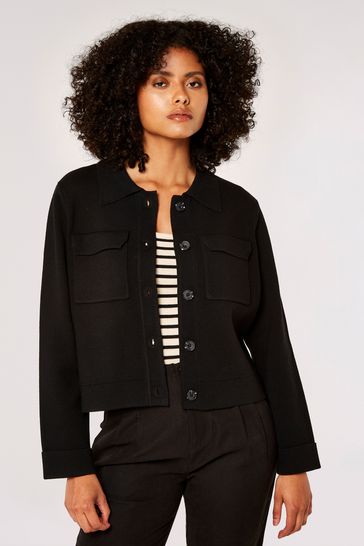 Buy Apricot Black Knitted Jacket from the Next UK online shop