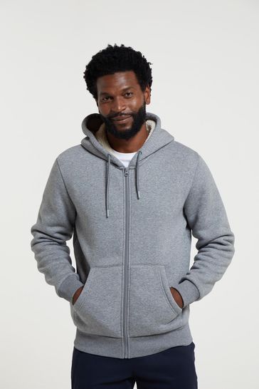 Buy Mountain Warehouse Grey Dalton Mens Borg Lined Hoodie from Next Bahrain