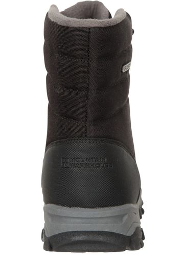 Buy Mountain Warehouse Black Fleece Lined Snow Mens Boots from