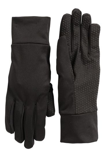 Mountain Warehouse Black Mens Grippi Lining Gloves