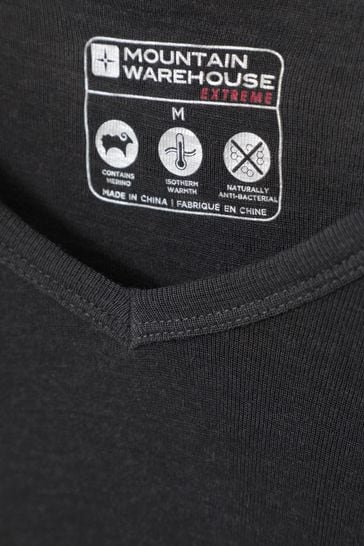 Buy Mountain Warehouse Grey Mens Merino V Neck Thermal Top from