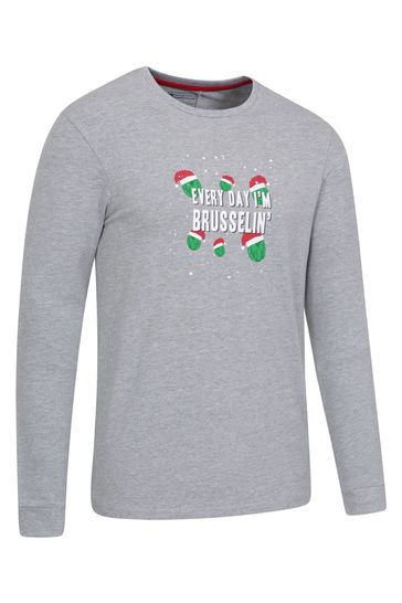 Mountain Warehouse Grey Printed Mens Pyjama Set