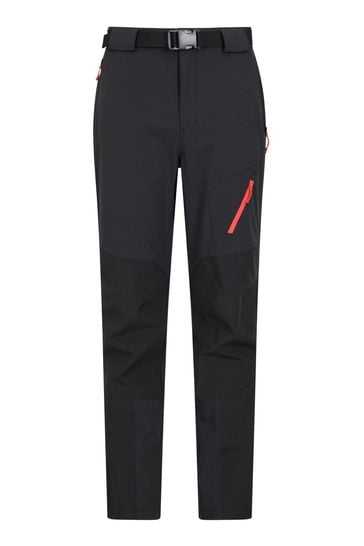 Mountain Warehouse Black Mens Forest Water Resistant Trekking Trousers