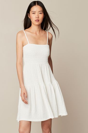 White strappy mini dress discount