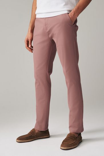 Pink Skinny Fit Stretch Chino Trousers