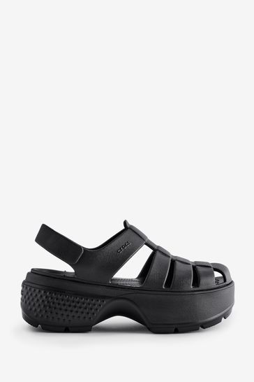Crocs Black Stomp Fisherman Sandals