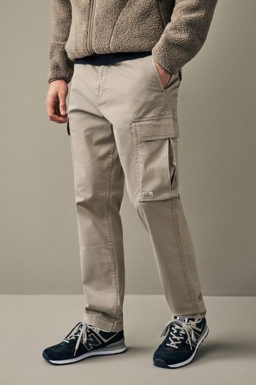 Light Stone Regular Fit Cargo Trousers