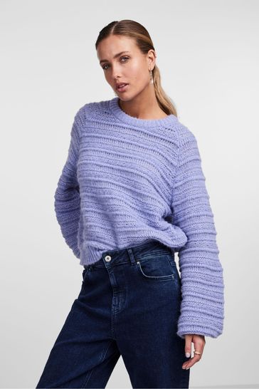 PIECES Blue Cosy Long Sleeve Jumper