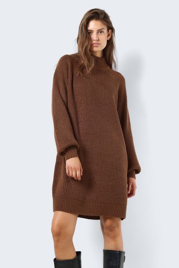 Buy NOISY MAY Brown High Neck Knitted Jumper Dress from Next