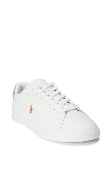 Polo Ralph Lauren White Heritage Court II Leather Trainer