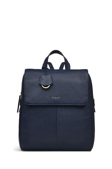 Radley London Blue Lorne Close Large Flapover Backpack