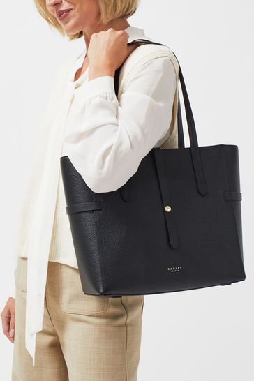 Large black clearance bag with zip