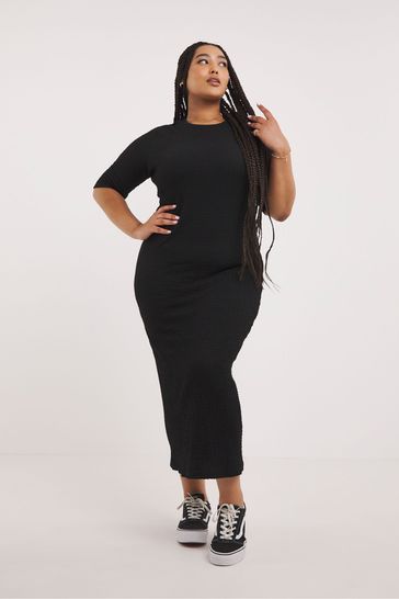 Simply be sales black maxi dress