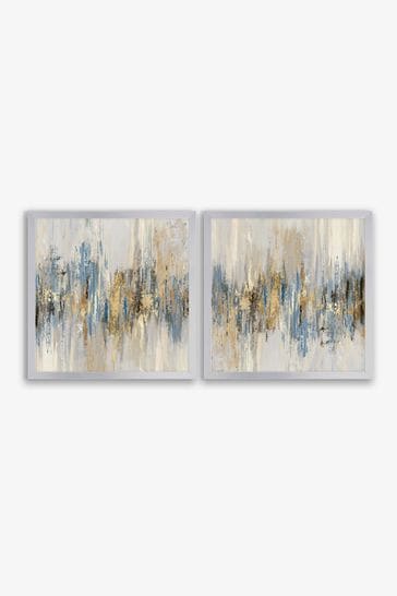 Artko Silver Dripping Gold by Tom Reeves Framed Art