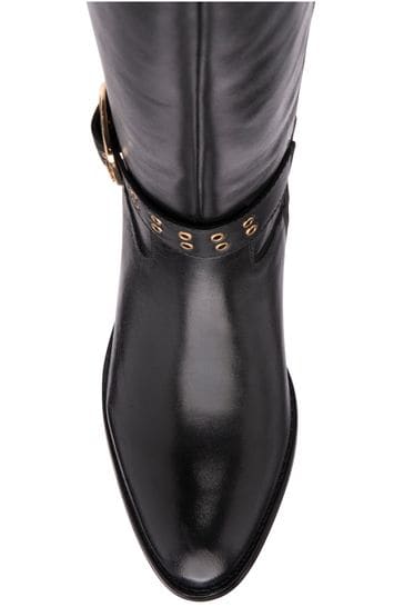Buy Ravel Black Leather Zip Up Knee High Boots from Next Luxembourg